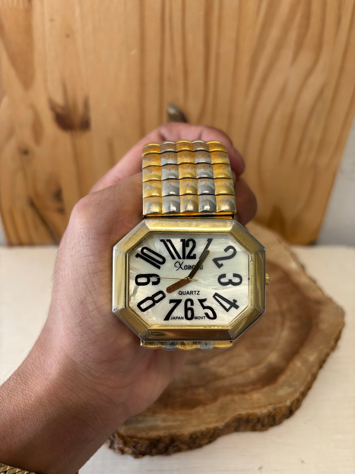 Vtg Big Face Quartz Watch (Untested)