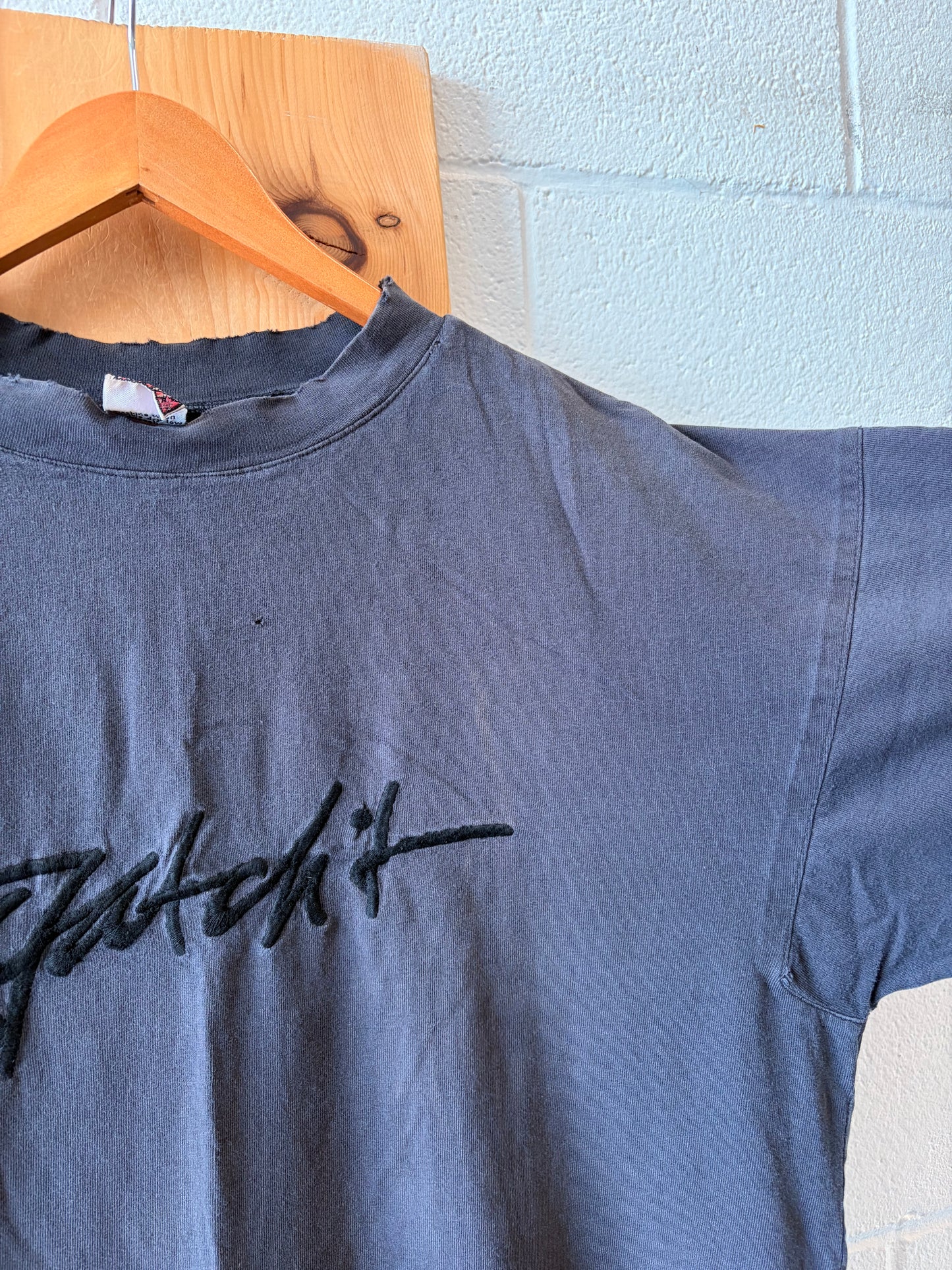 Distressed Single Stitch “Catch It” Tee : L/XL