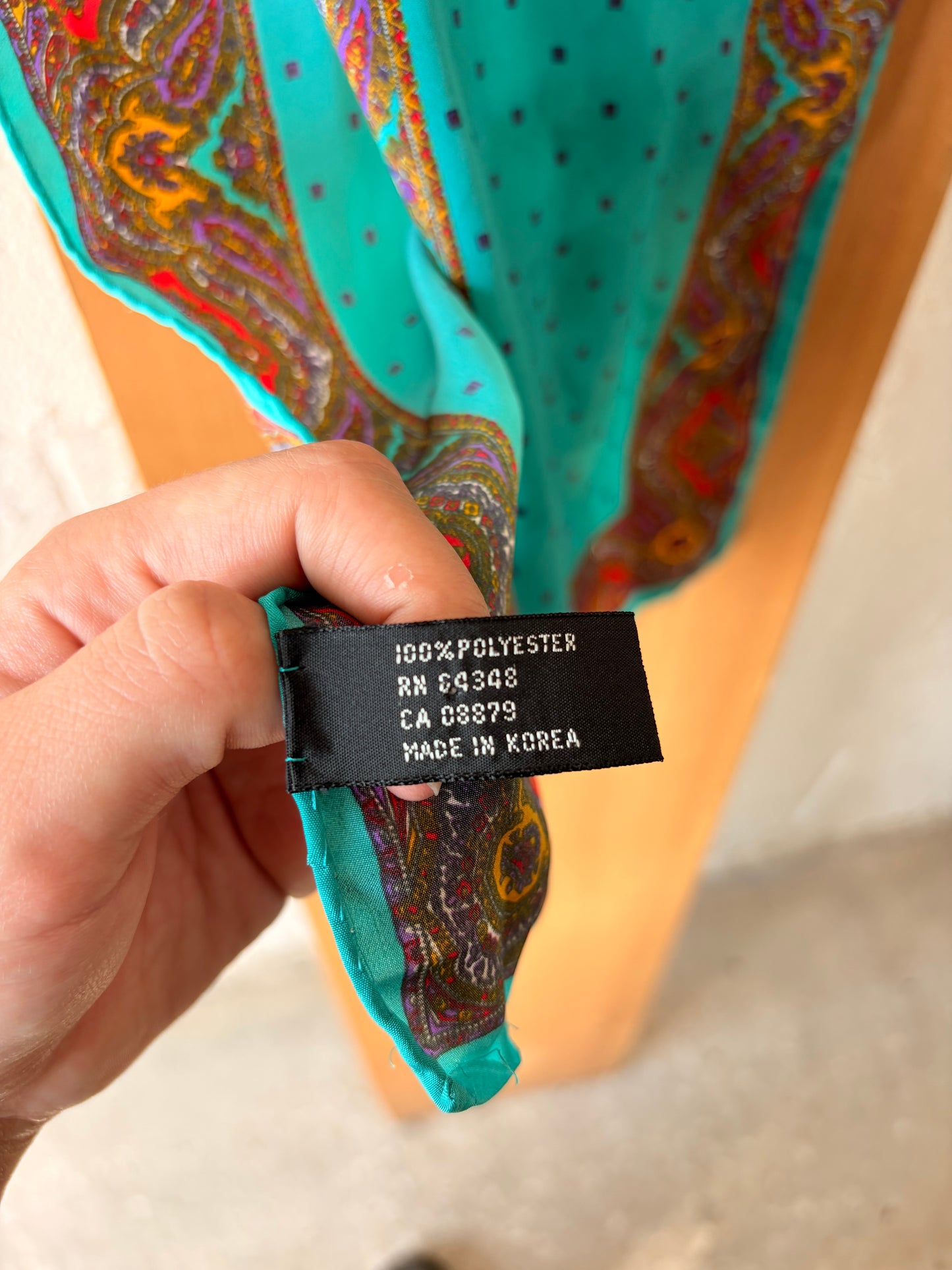 Patterned Turquoise Scarf