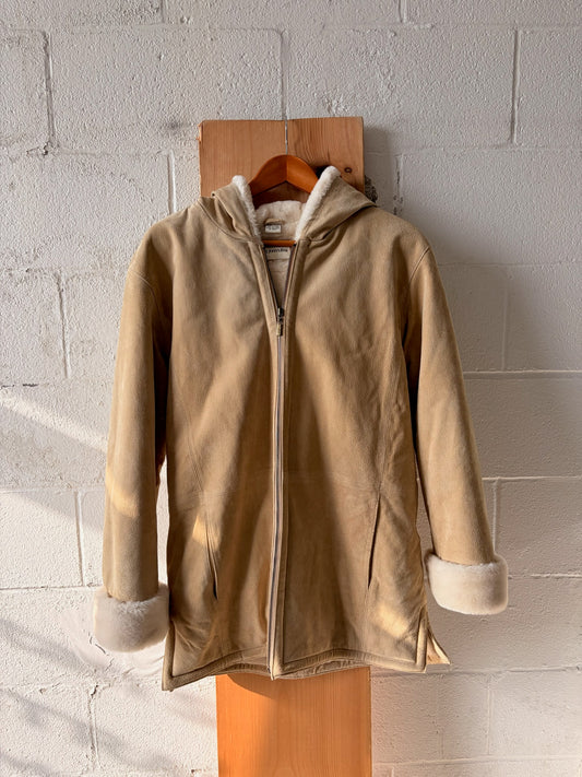 St John’s Bay Suede Coat : M (Local Pick Up Only)