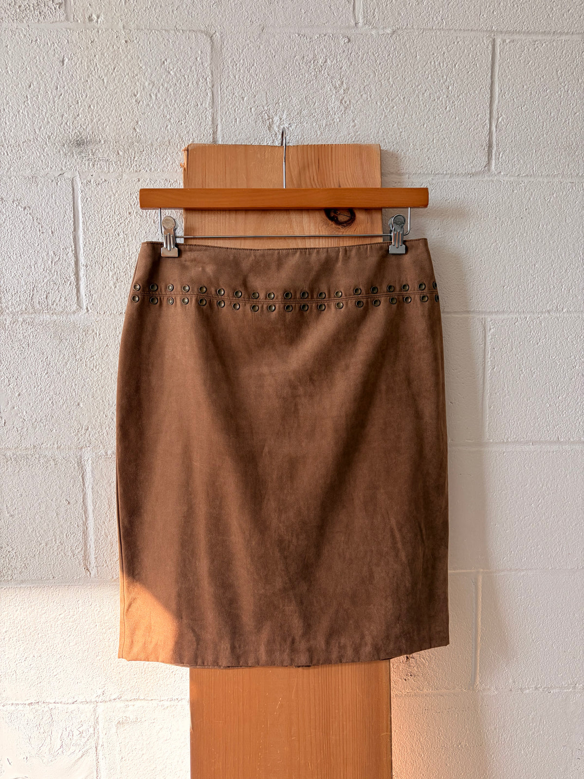 Studded Faux Suede Skirt : 10