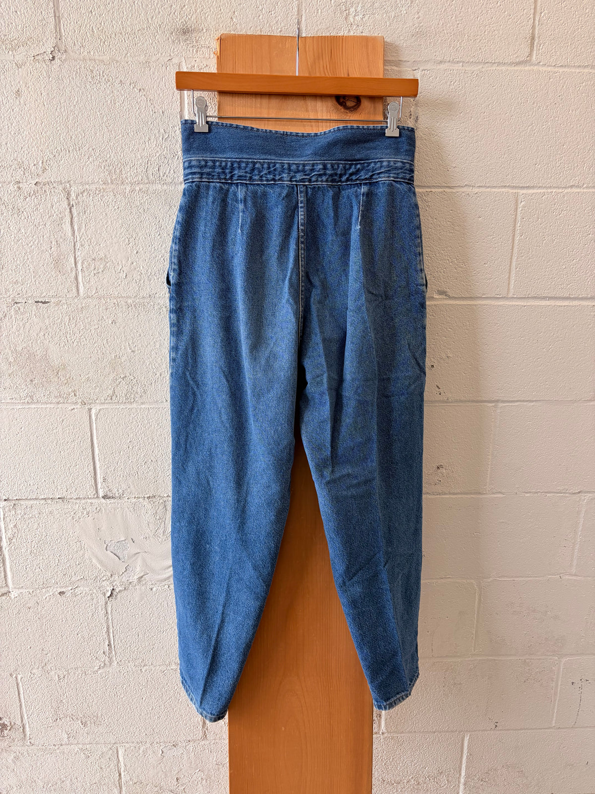 Vtg Pleated High Rise Jeans : 18