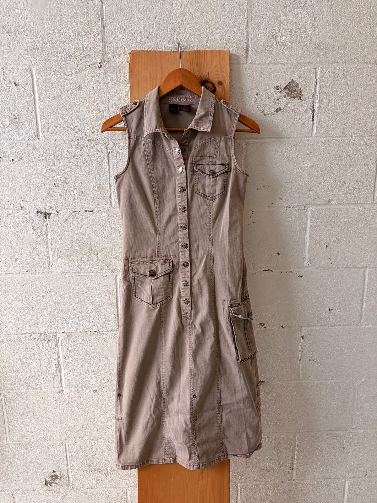 Gener8 Khaki Utility Dress : S