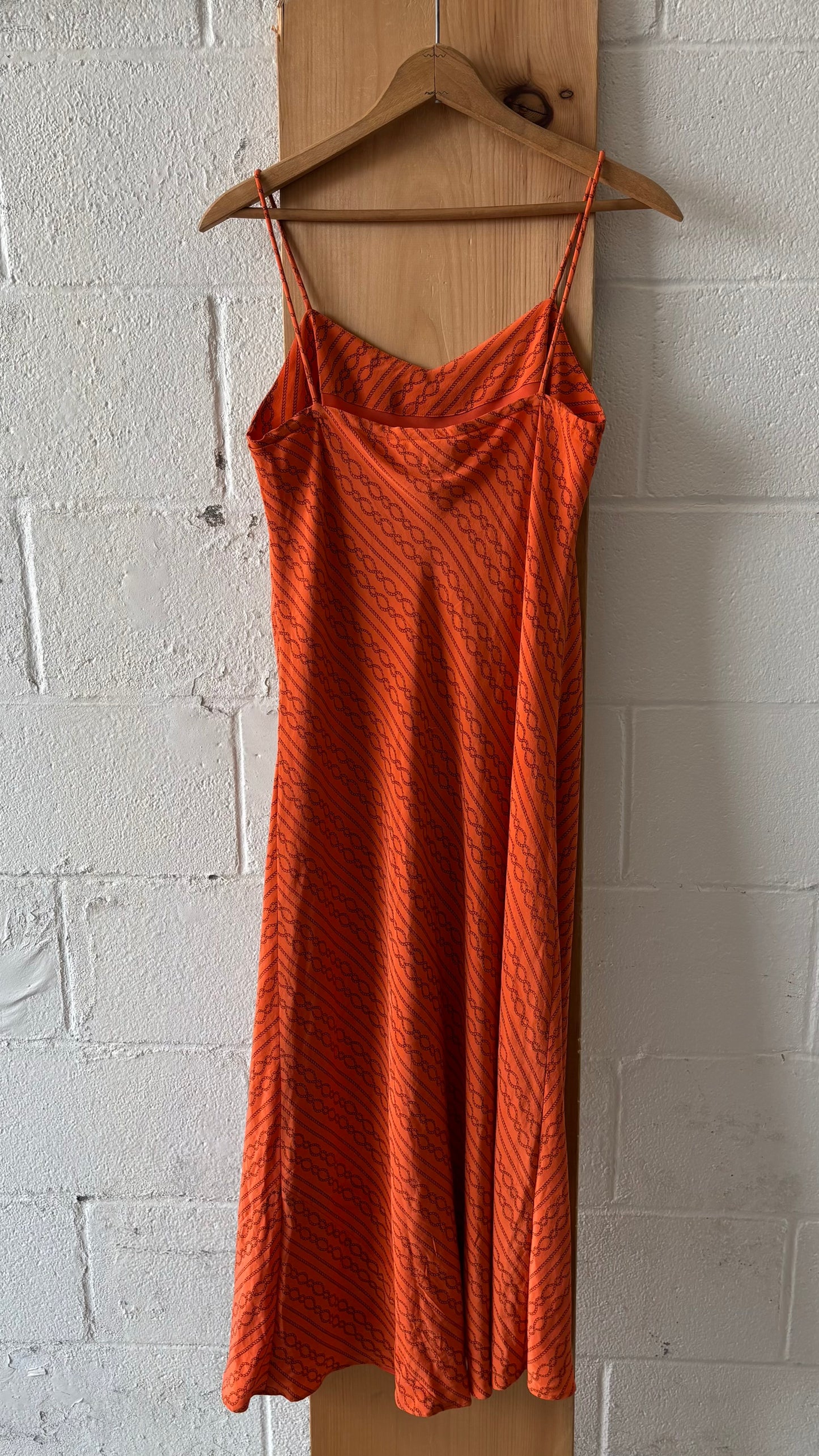 Silk Orange Chain Patterned I.N.C. Dress : 6