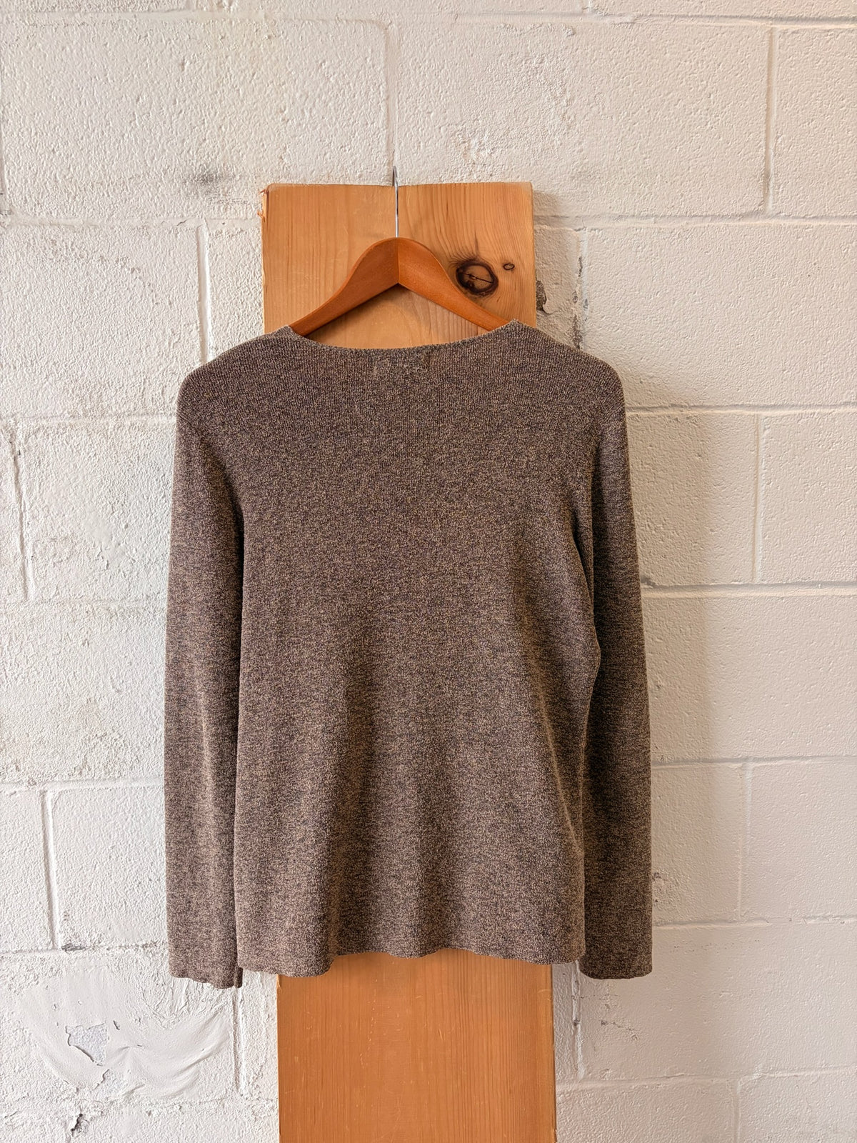Vtg Heather Brown Cardigan : M
