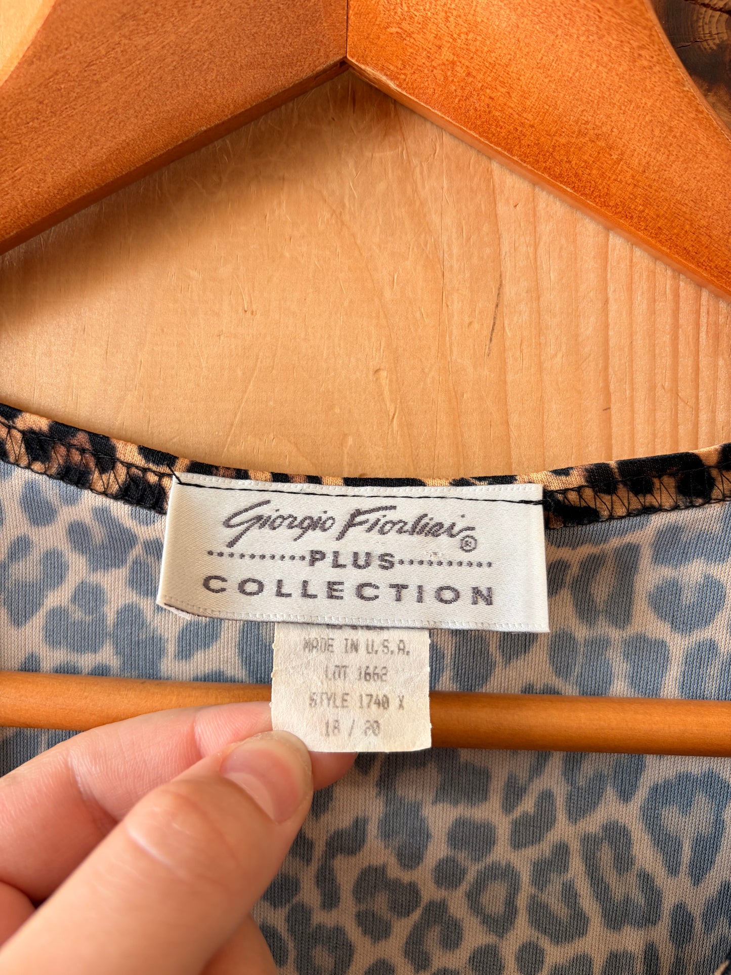 Vtg Leopard Print Top : 18/20