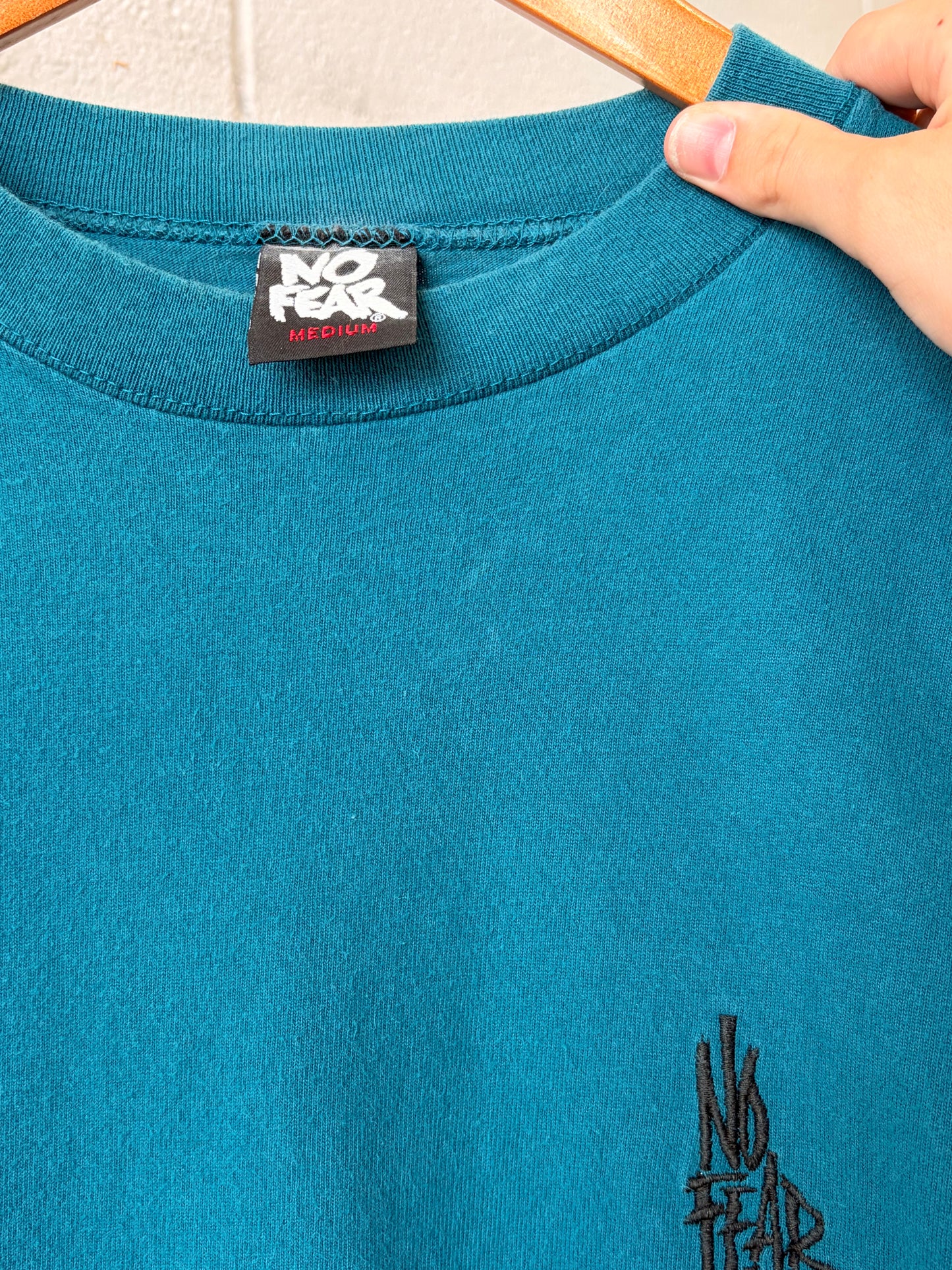Vtg No Fear Turquoise Long Sleeve : M