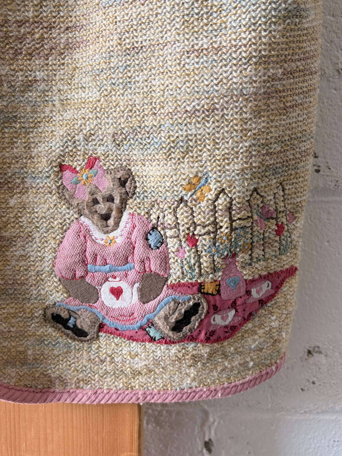Vtg Teddy Bear Tea Party Vest : XL
