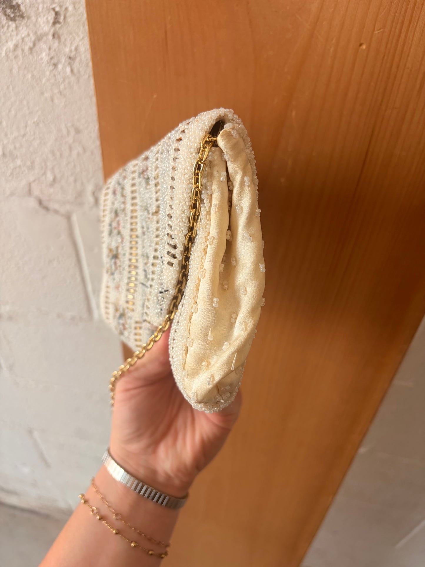Vtg Handmade Beaded Purse