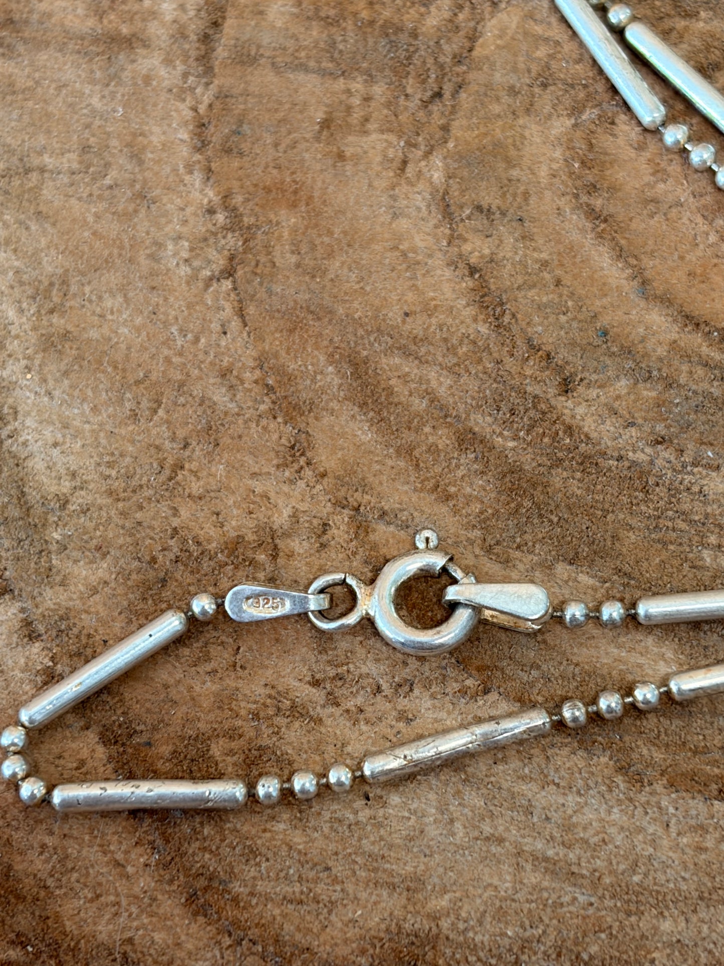 Italy 925 Multi Beaded Heart Pendant Necklace