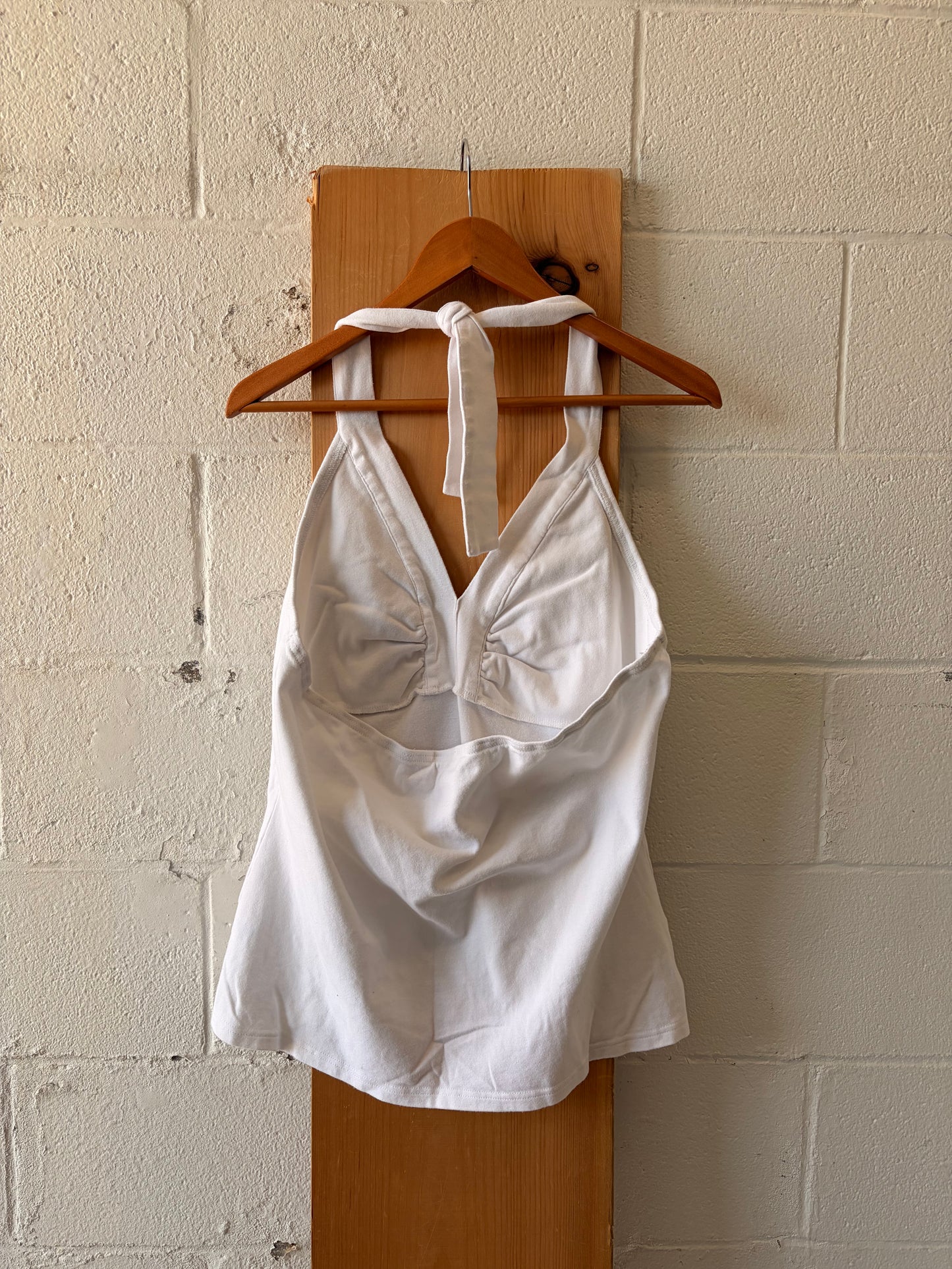 White Halter Top : 3X