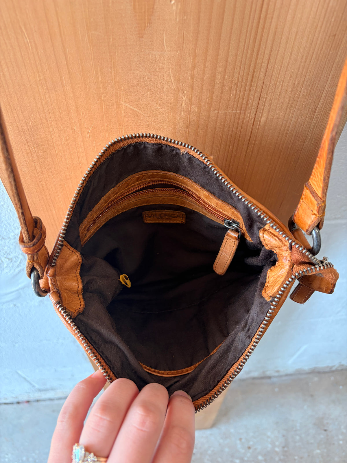Textured Woven Leather Purse (As Is)