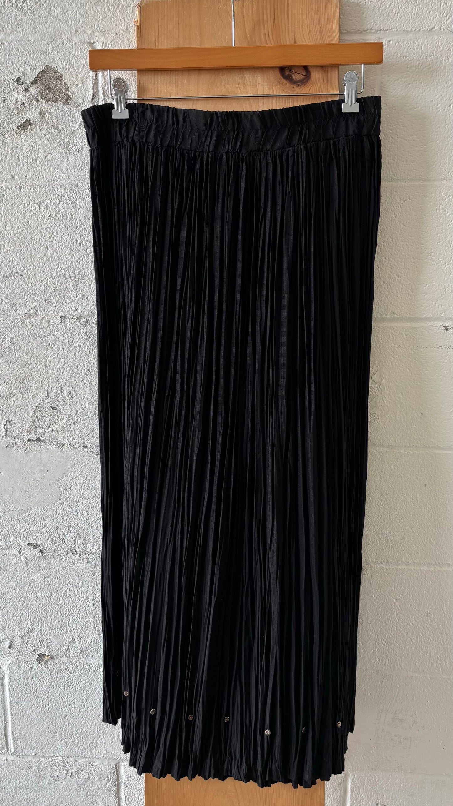 Vtg Black Stonebridge Skirt : XL