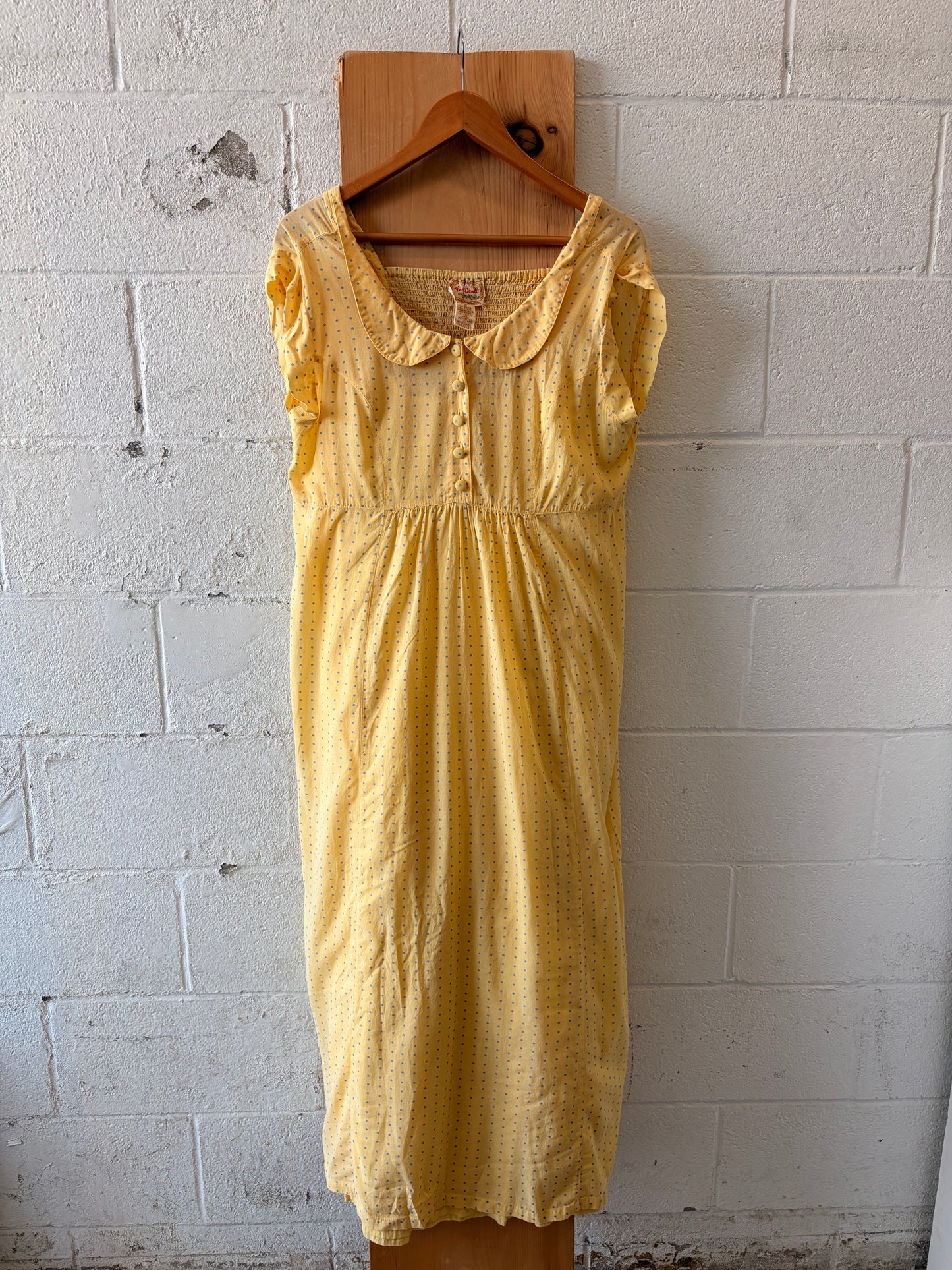 Vtg April Cornell Polka Dot Dress : M