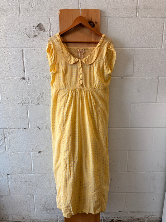 Vtg April Cornell Polka Dot Dress : M