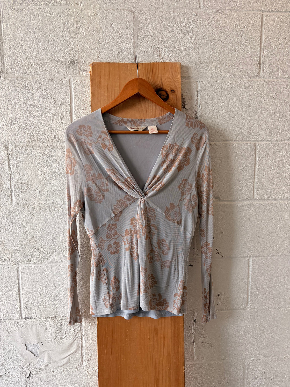 Silk Micro Mesh Floral Top : XL