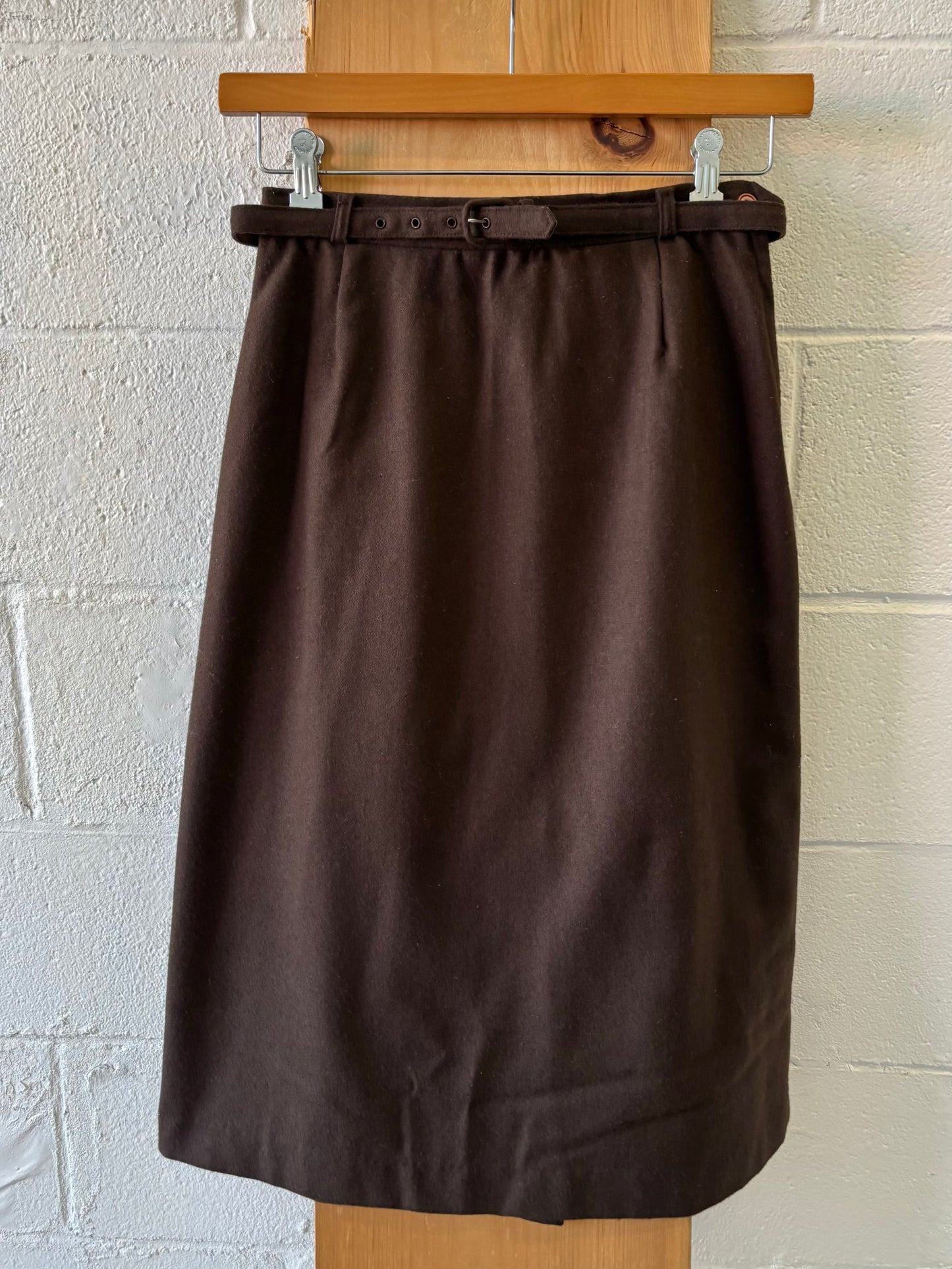 Vtg Chocolate Brown Skirt : XS/S