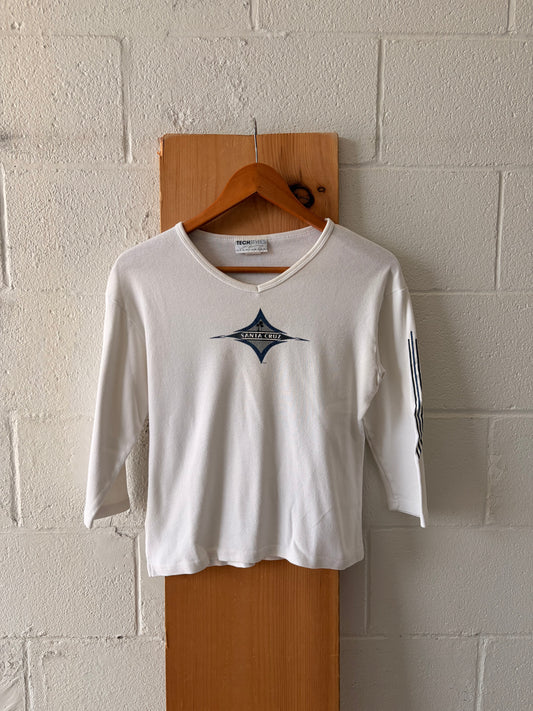 White & Blue Santa Cruz Top : L
