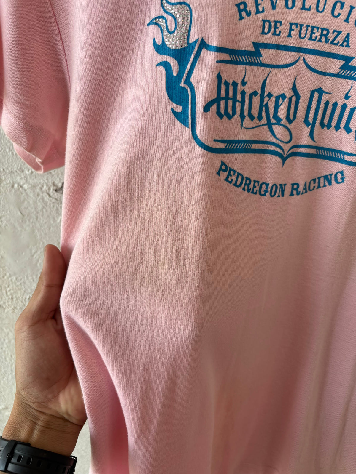 Y2K Pink Wicked Quick Racing Tee : L
