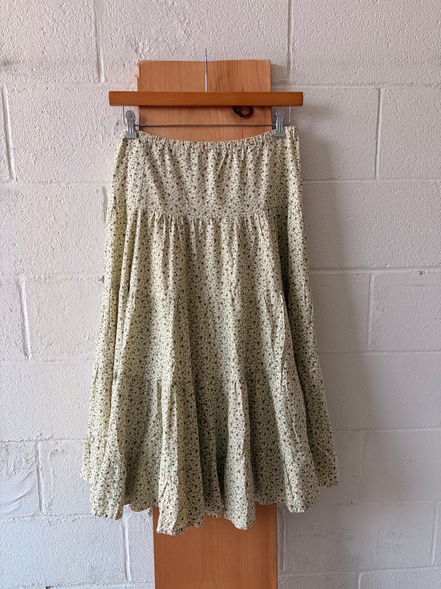 Handmade Dainty Floral Skirt : 34”W
