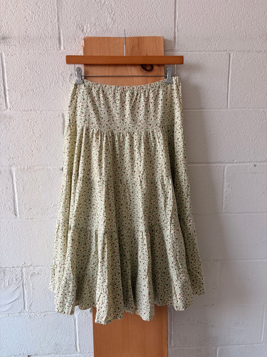Handmade Dainty Floral Skirt : 34”W