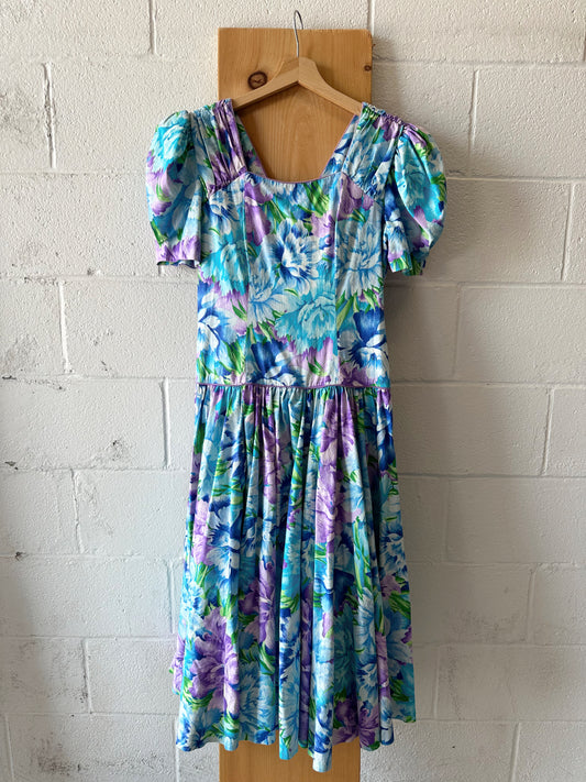 Classic 80s Floral Dress : 7/8