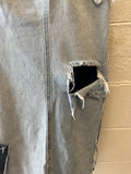 WHSE479 Patchwork Denim Midi Skirt : L/XL