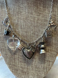 WHSE479 Silver Heart Charm Necklace