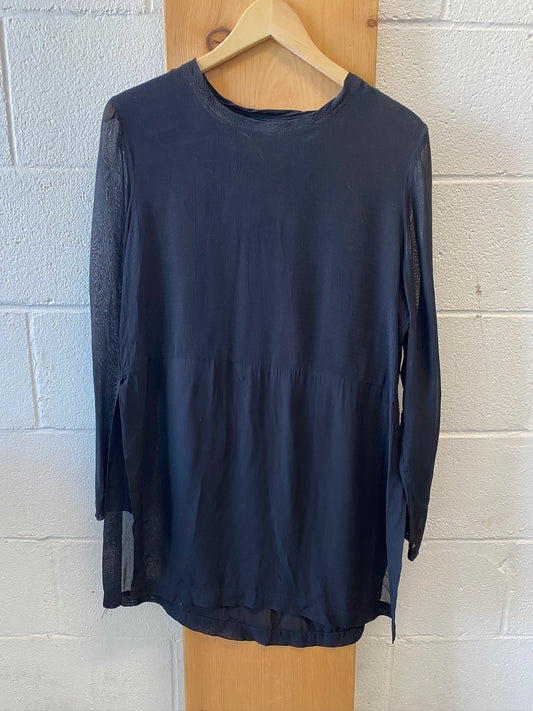 Sheer Black Tunic : S