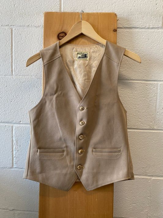 Vtg Tan Vest : S