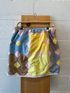 WHSE479 Upcycled Quilt Skirt : M