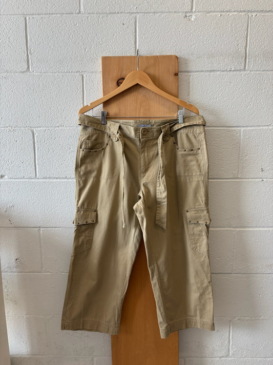 Vtg Khaki Capris : 14