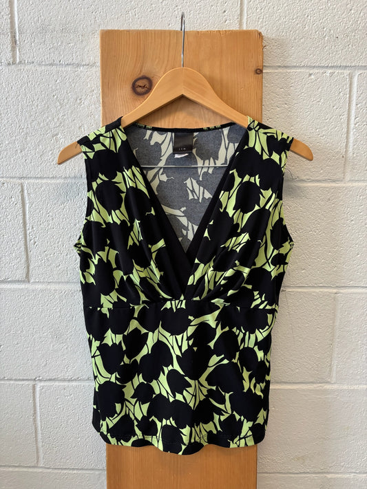 Vtg Green and Black Top : L