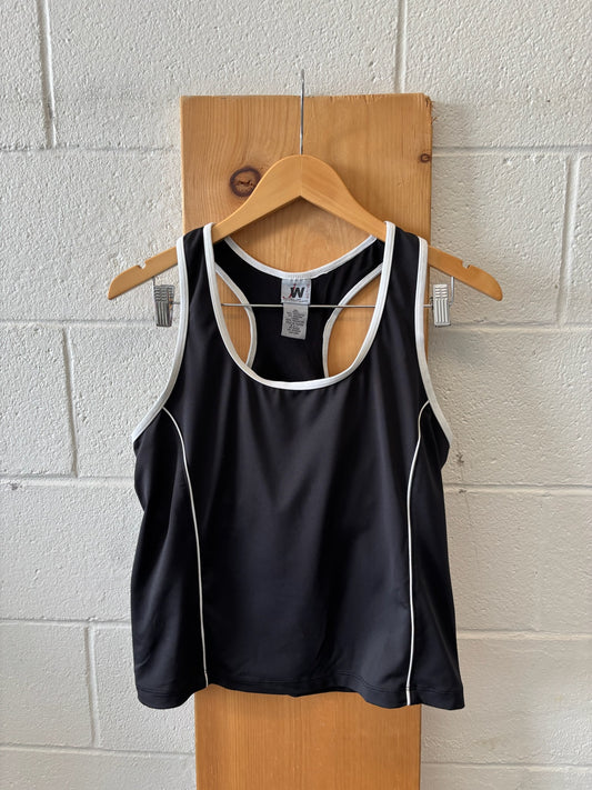 Vtg Black Sports Tank : XL