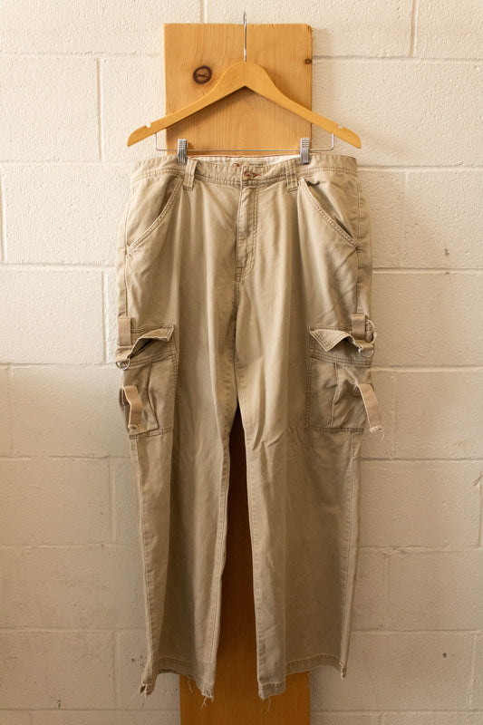 Khaki Cargo Pants : 36