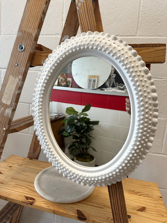 Vintage White Oval Mirror (Local Pick Up Only)