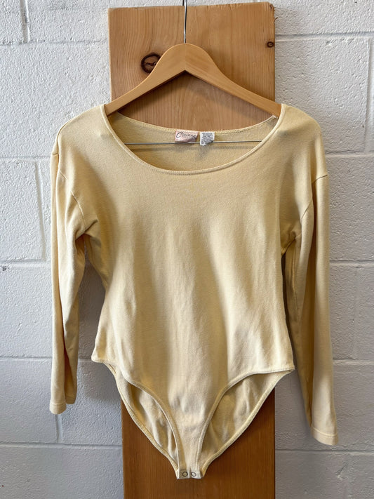 Vtg Yellow Bodysuit : XL