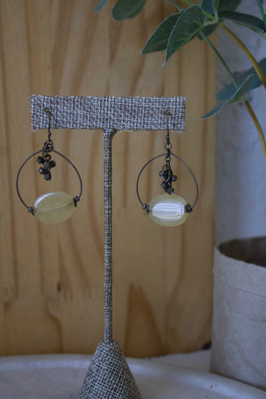 Beaded Circle Earrings