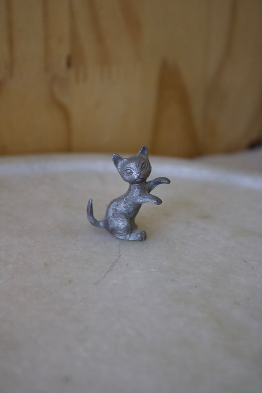 Tiny Pewter Cat