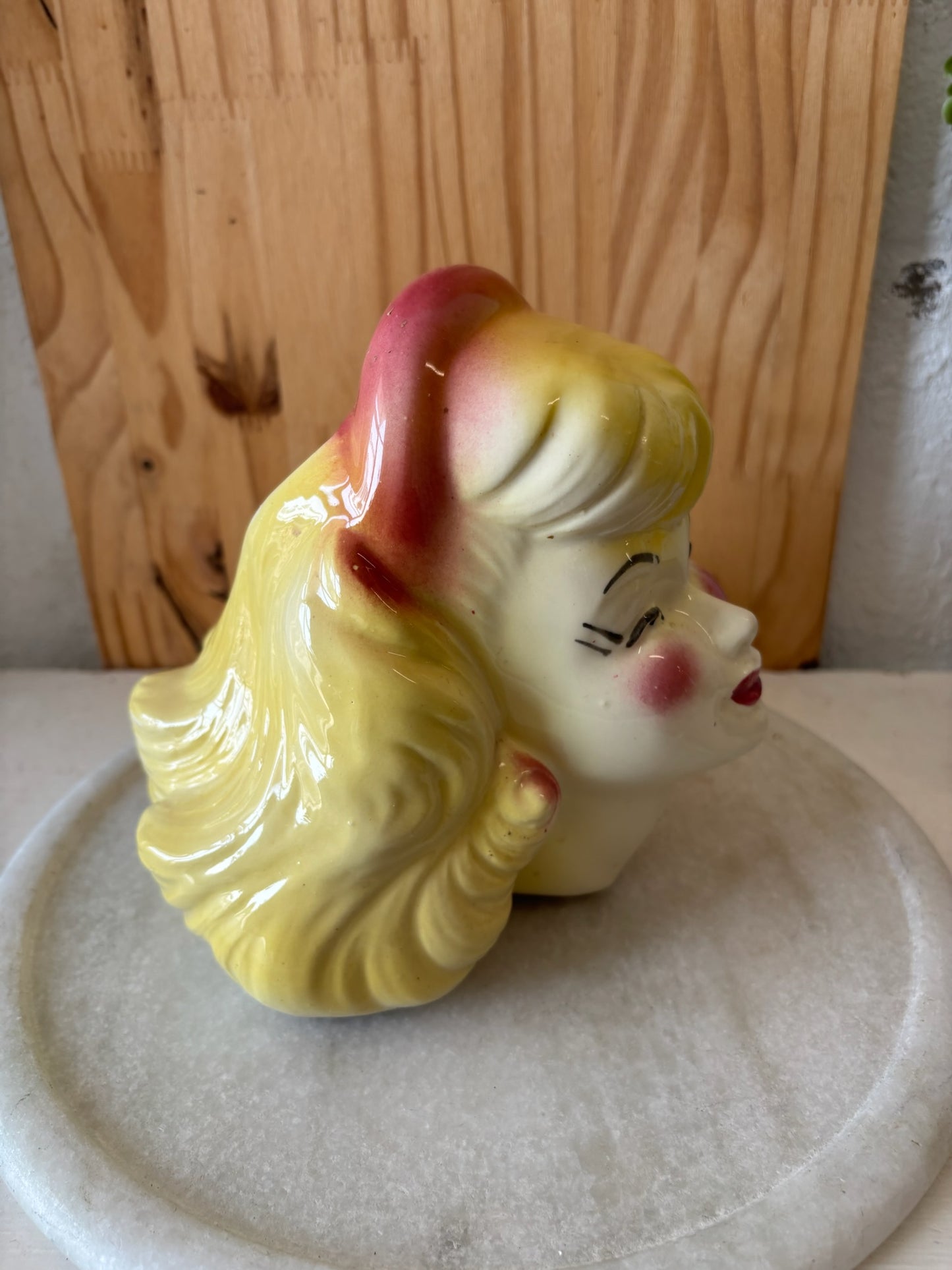 Vtg Woman’s Head Vase / Planter (Local Pick Up Only)