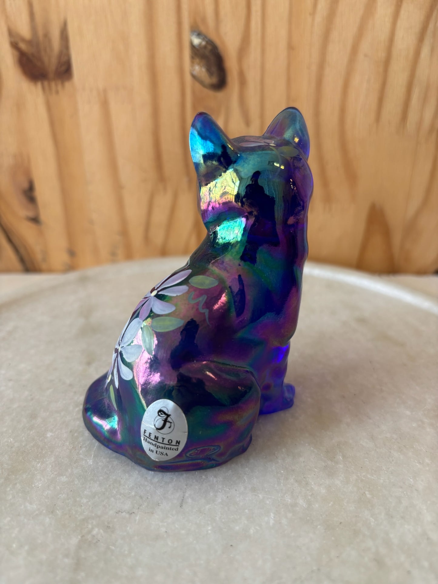 Fenton Iridescent Cat