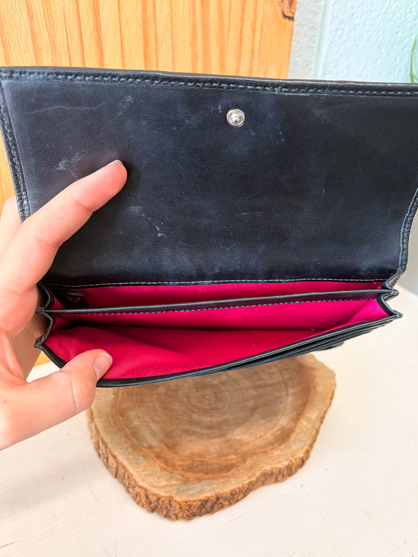 Coach Snakeskin Detailed Trifold Wallet