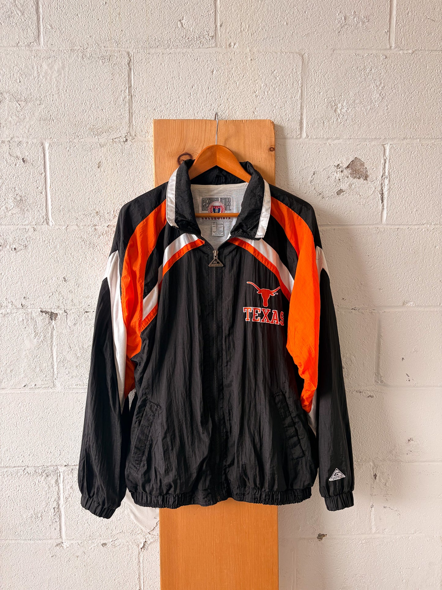 Vtg Genuine Stuff Texas Windbreaker : L