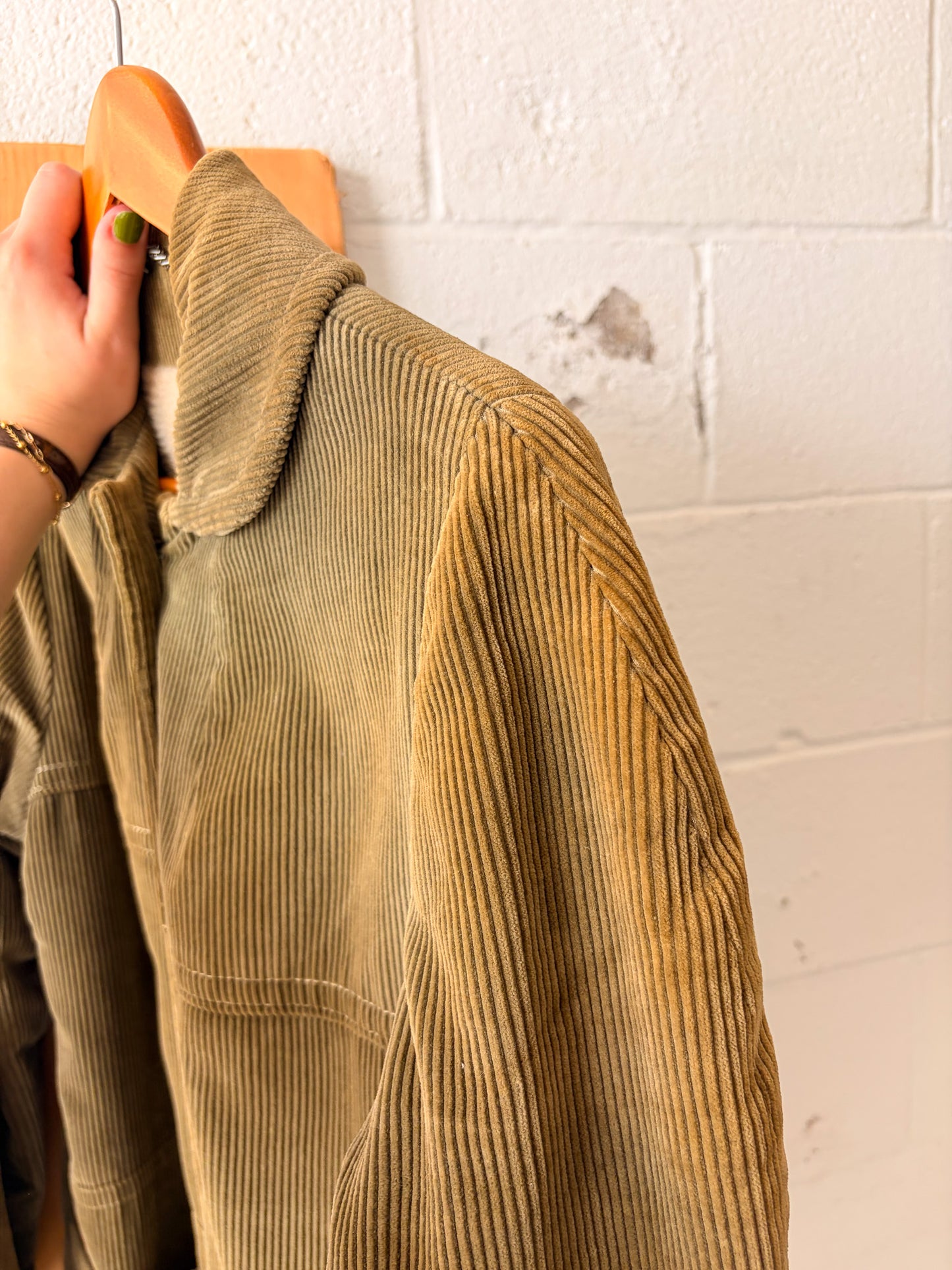 Vtg Green Corduroy Jacket : L/XL (Local Pick Up Only) (As Is)