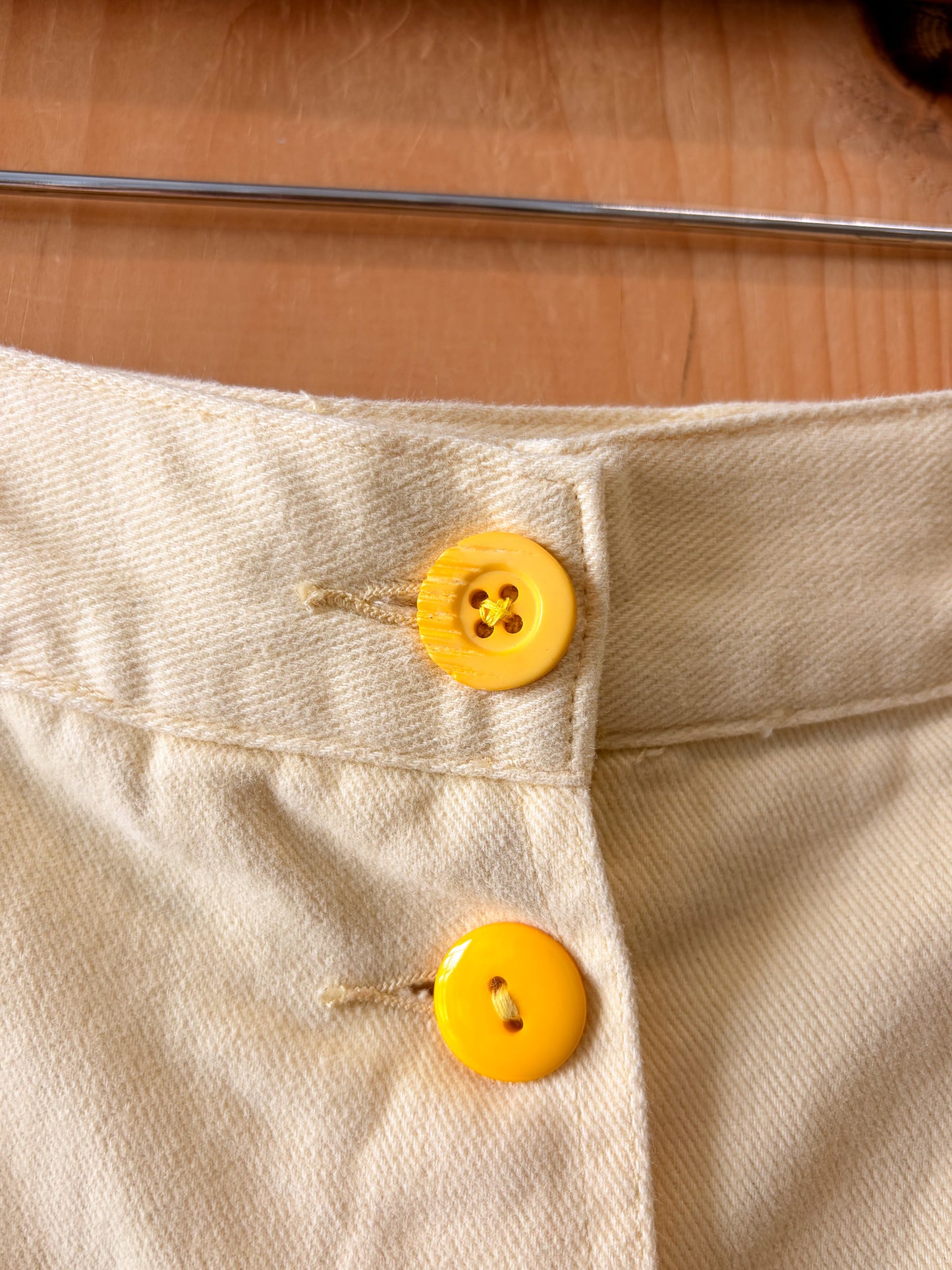 Butter Yellow Button Down Skirt : 32"W