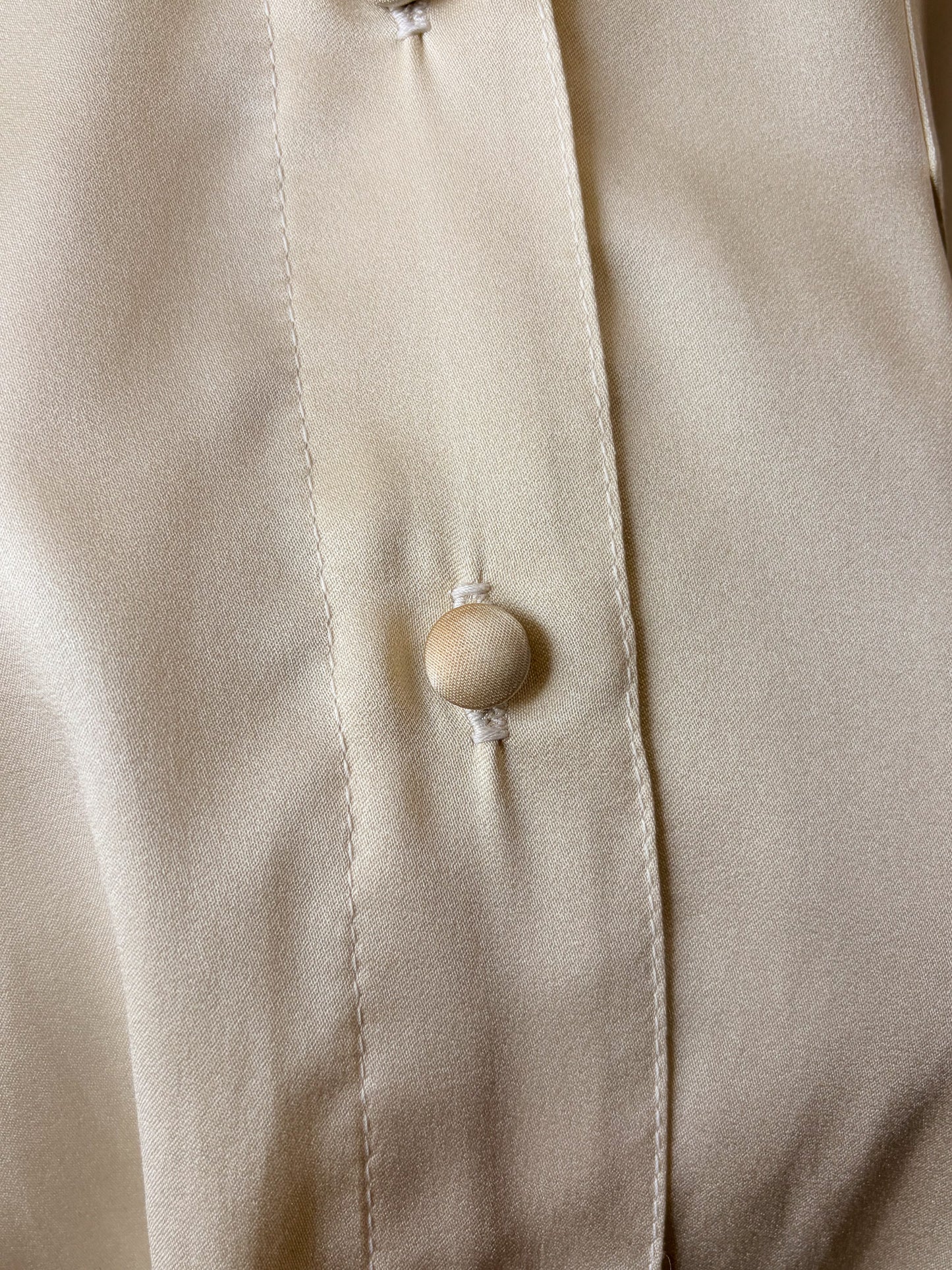 Ivory Button Down Blouse : M/L