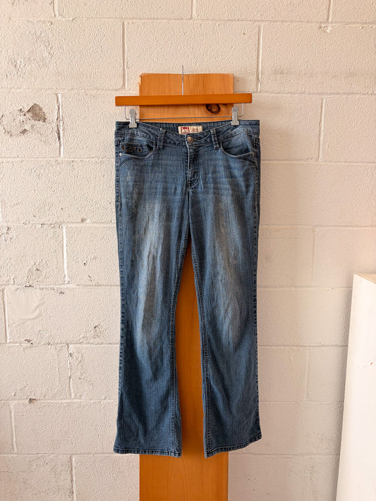 Grommet Embellished Lei Jeans : Juniors 13R