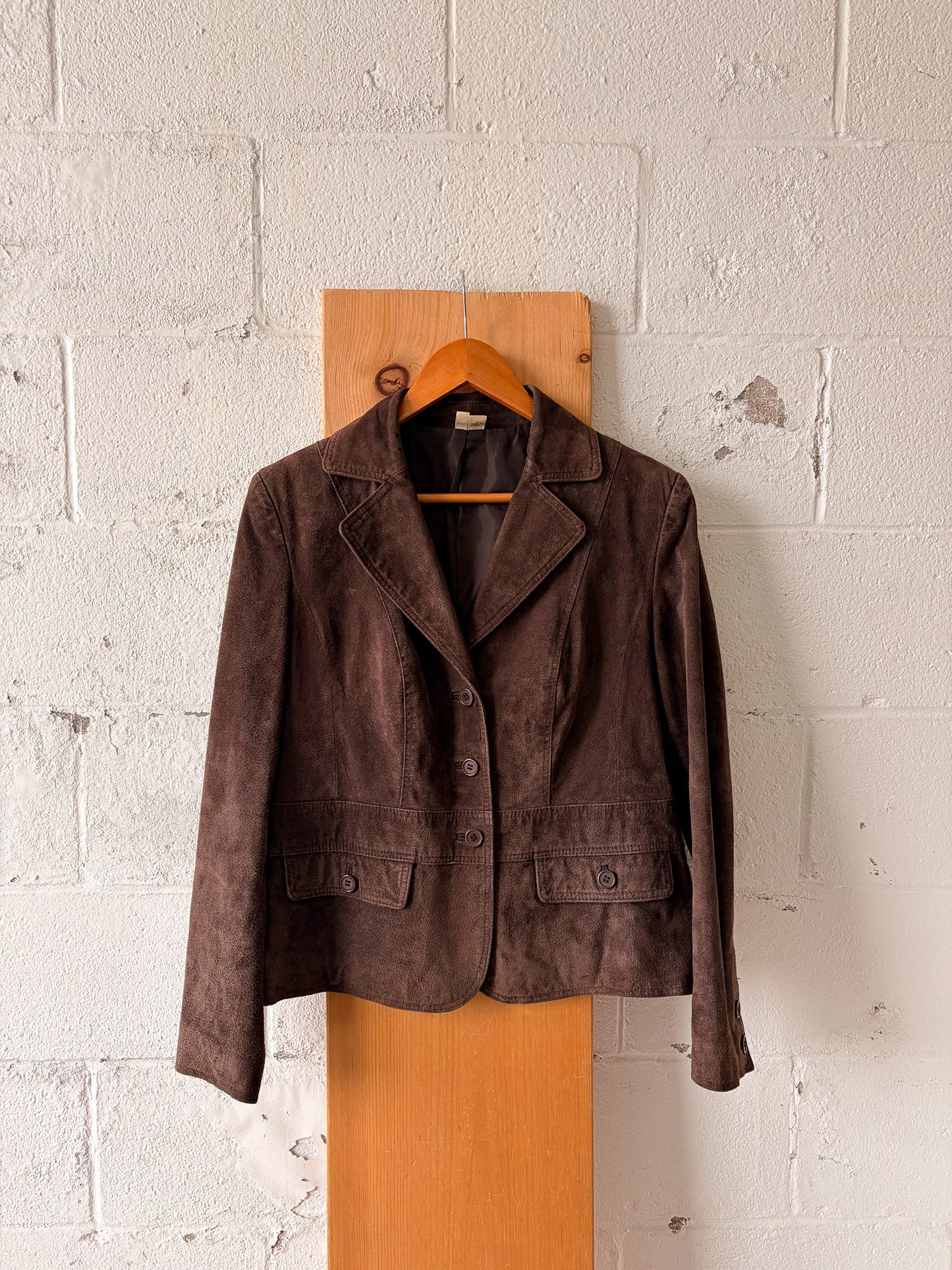 Brown Suede Blazer : L