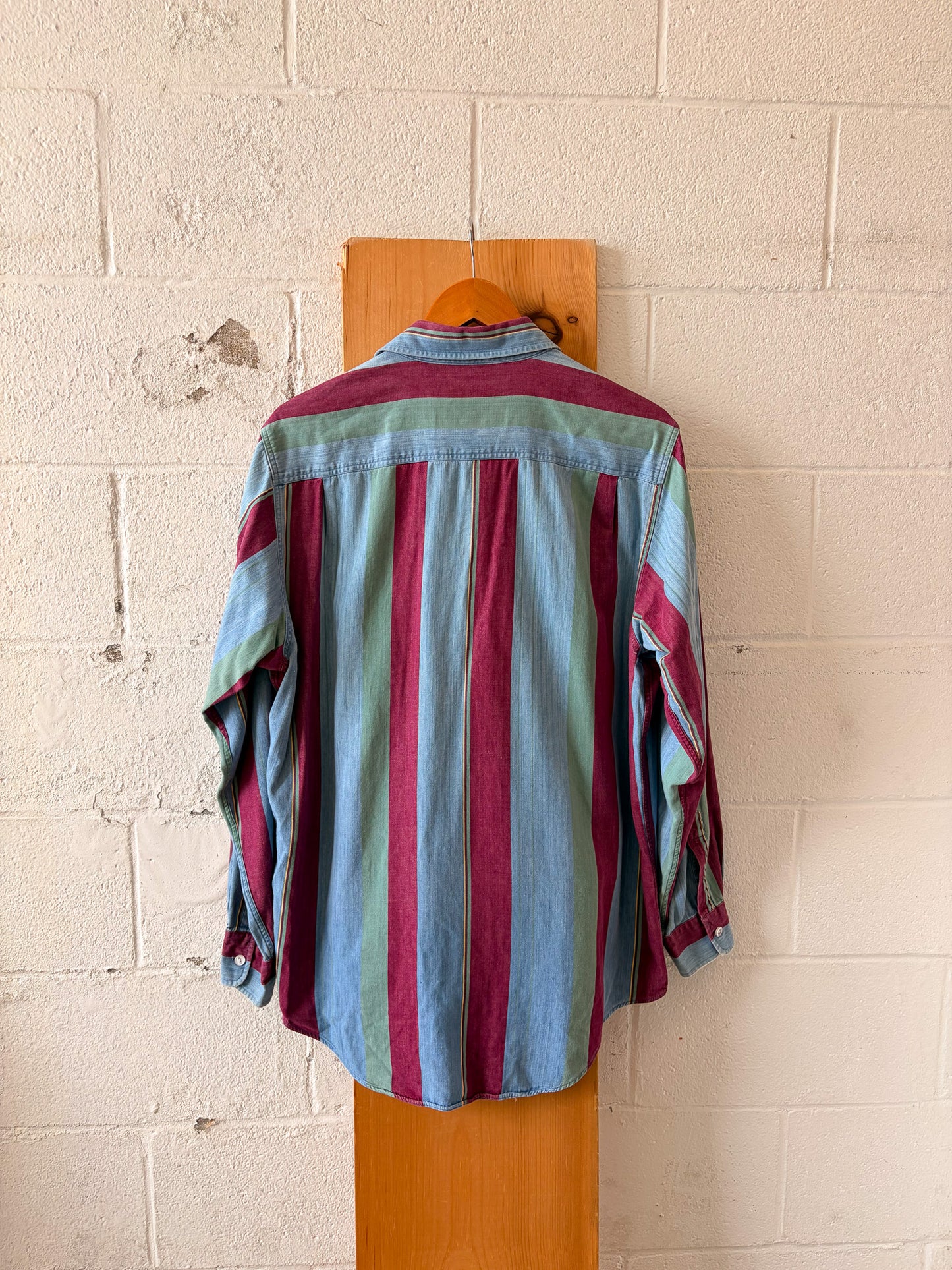 Vtg Striped Ralph Lauren Boy Scout Button Down : L