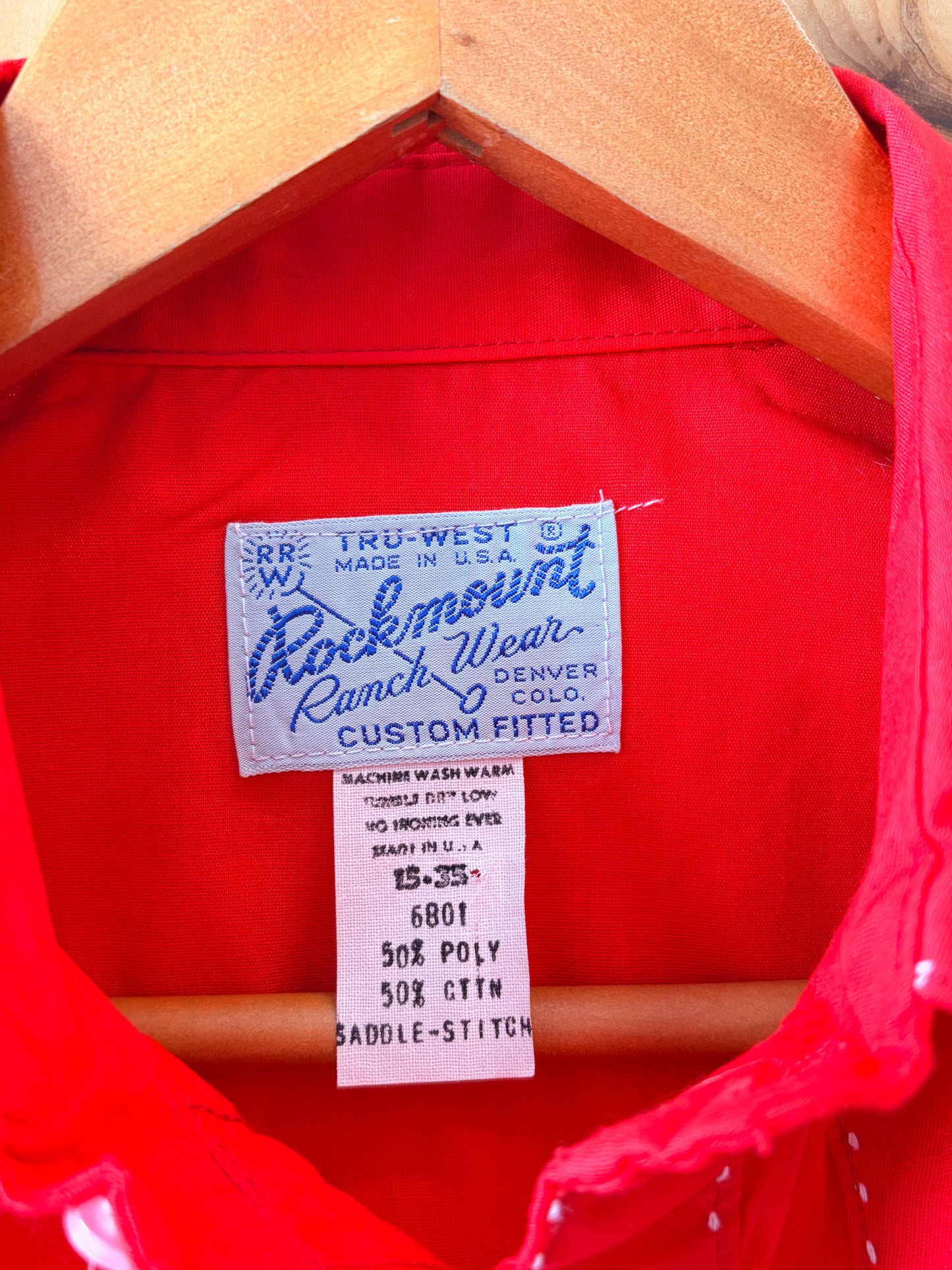 Vtg Rockmount Western Pearl Snap : 15-35